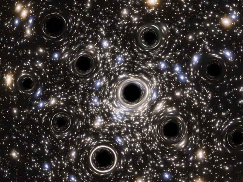 Учёные университета Кардиффа обнаружили сразу сто черных дыр!